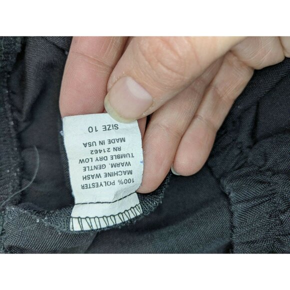 Size 10 Polyester Skirt Black Knee Length Slit Unbranded - Picture 5 of 5